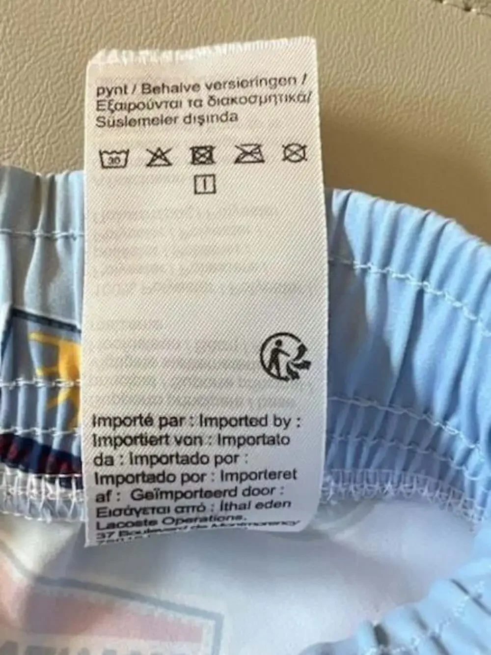 Lacoste Boys Chantaco‎ Badge Print Swim Trunks size 6